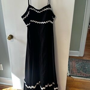 Elegant Black and White Women's Dress